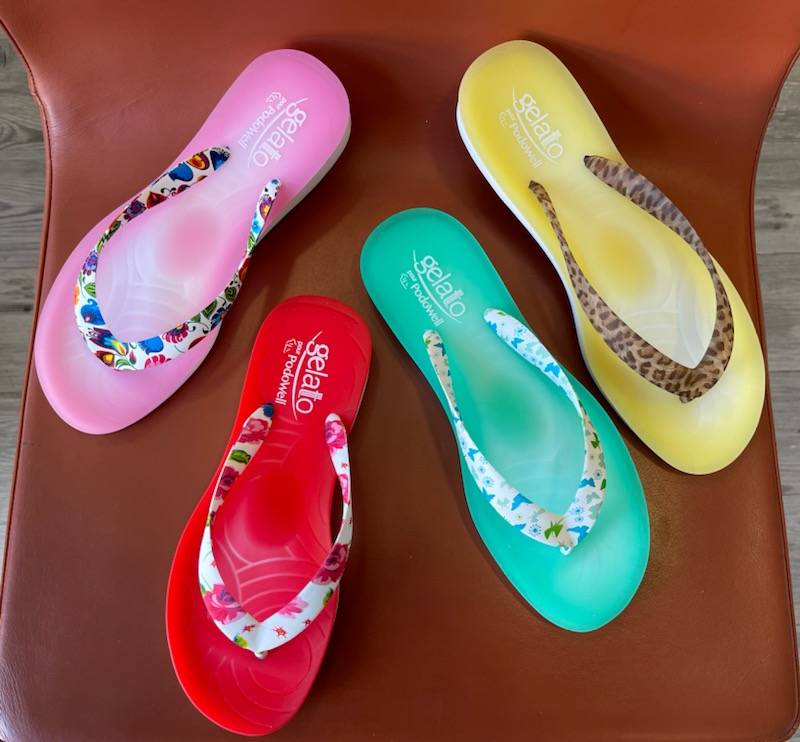 Tongs grand confort avec talon anti chocs lors de marche sur Toulon Saint-Jean près d'ollioules